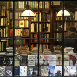 A bookstore window
